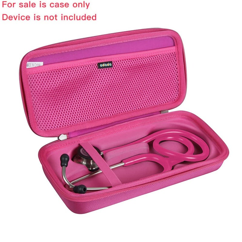 Adada Hard Travel Case for 3M Littmann Classic III Monitoring Stethoscope (Plum Red) - Image 2